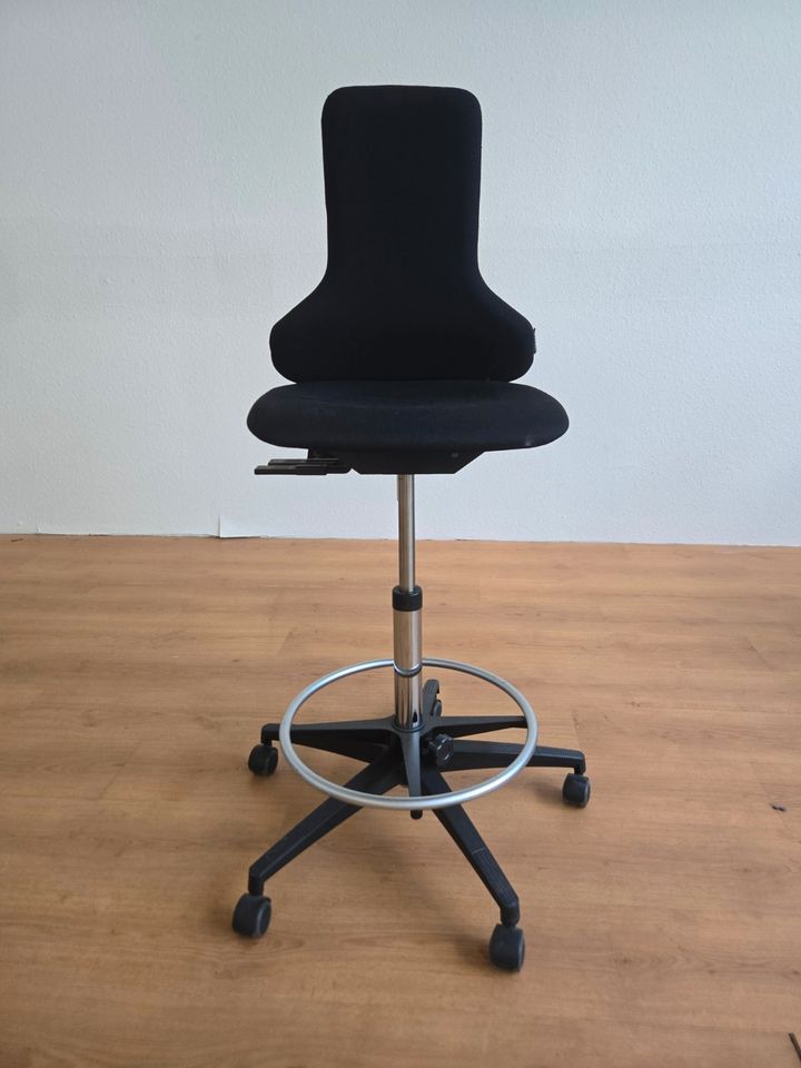 Dauphin Tec Hochstuhl / Counterstuhl mit Fußring Schwarz
