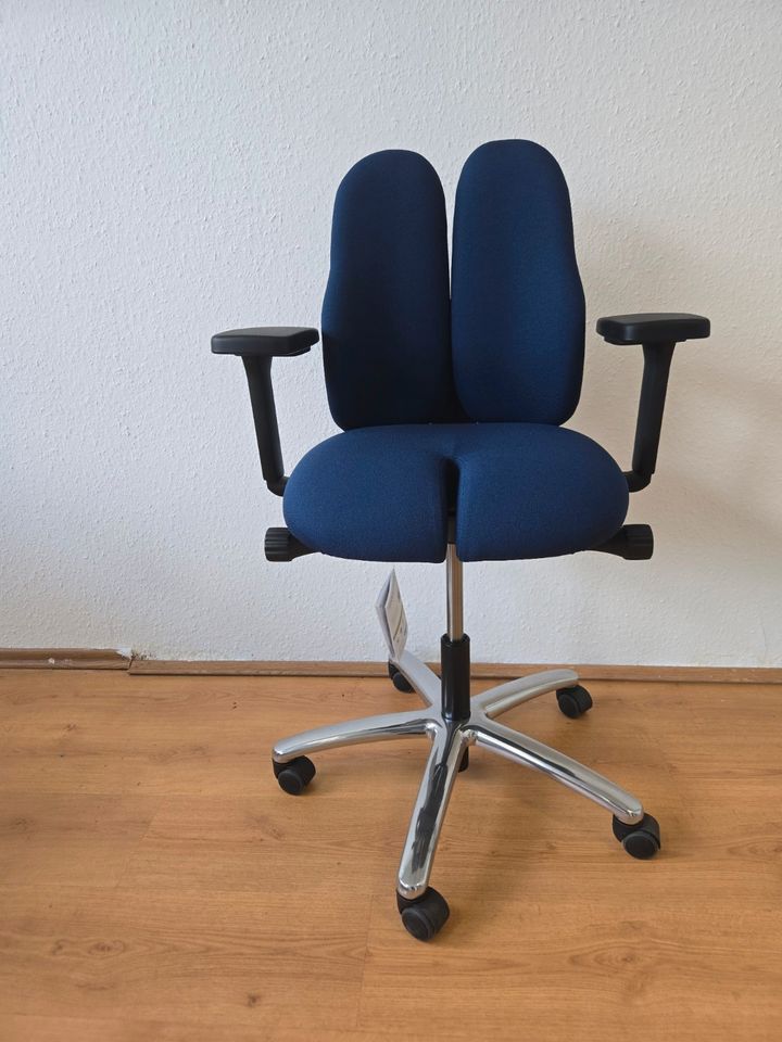 Rohde & Grahl Arthrodesenstuhl duo-back Blau, geteilter Sitz