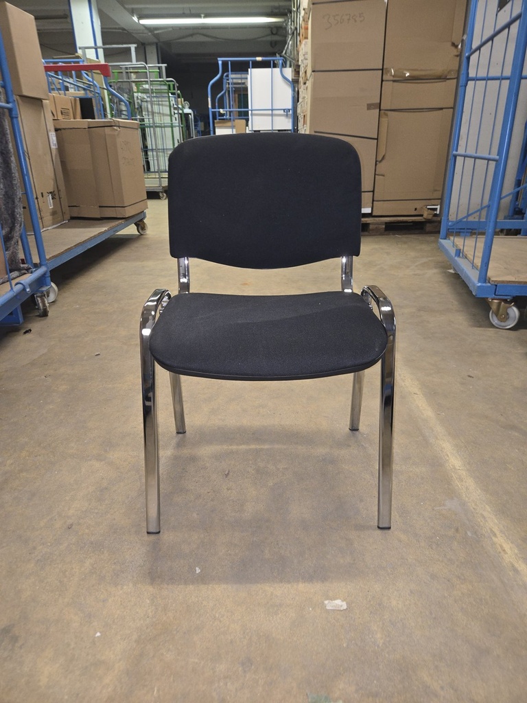Nowy Styl ISO Stapelstuhl Schwarz/Chrom – Zustand B