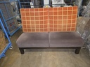Polsterbank mit Holzgestell Orange/Braun – Zustand B