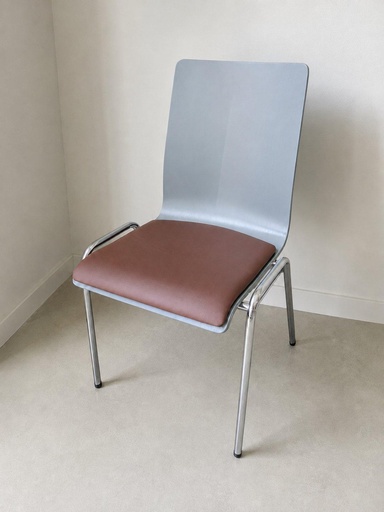 [ProFim_O-LIGO_K23H_CHR_ECO_Hellgrau_Braun] ProFim O-LIGO Besucherstuhl Hellgrau/Braun