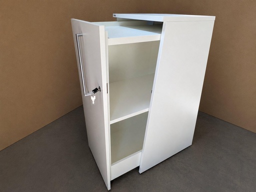 [Assmann_Allvia_Apothekerschrank_Grauweiss_links] Assmann Allvia Apothekerschrank Grauweiß, Öffnung links
